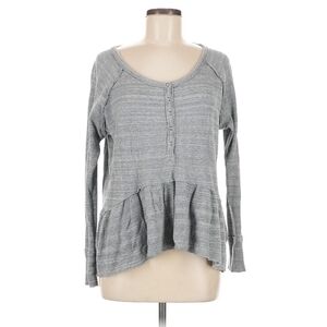 Free People - We the Free | Long sleeve V-Neck Top - Heather Grey